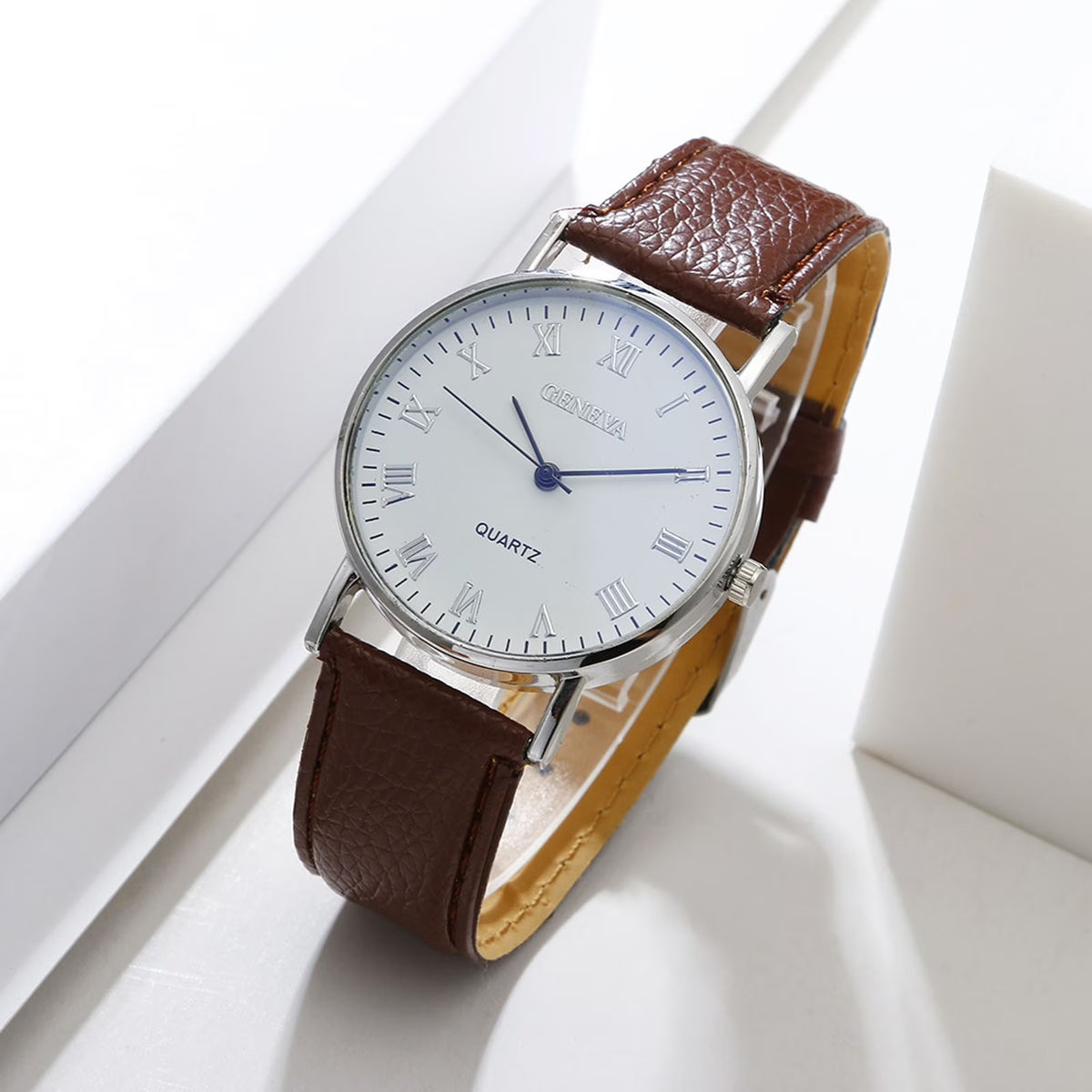 Ausyst Men'S Watch Fashion Luxury Faux Leather Mens Quartz Analog Watches Gift for Men on Sale Clearance