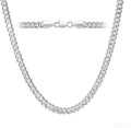 5Mm Cuban Link Chain for Men,Silver Chain for Men Women Jewelry 16-24 Inch