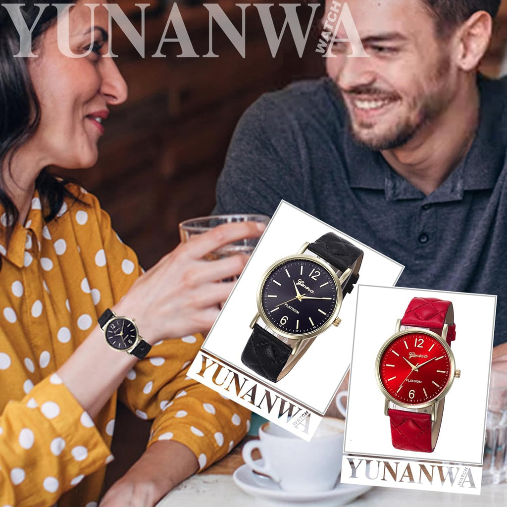 10 Pack Women Men Unisex Platinum Watches Roman Leather Band Analog Quartz Wrist Watch