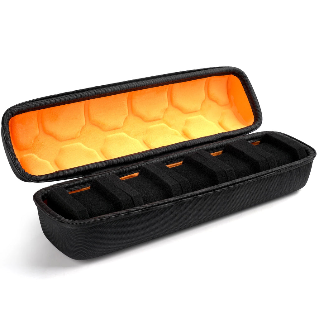 5 Slots Hard Shell Watch Storage Box, Carry Case, Display Organizer, Watch Box Holder Display Cabinet
