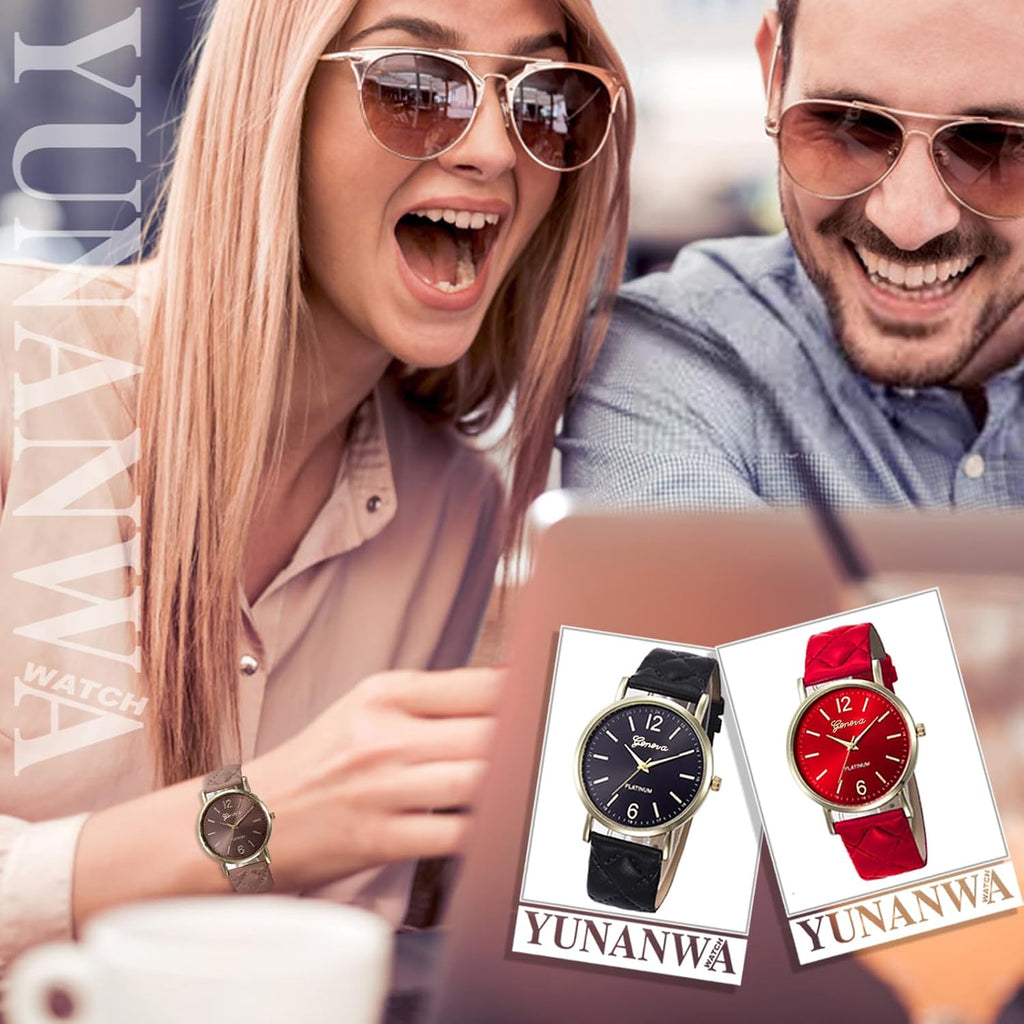 10 Pack Women Men Unisex Platinum Watches Roman Leather Band Analog Quartz Wrist Watch
