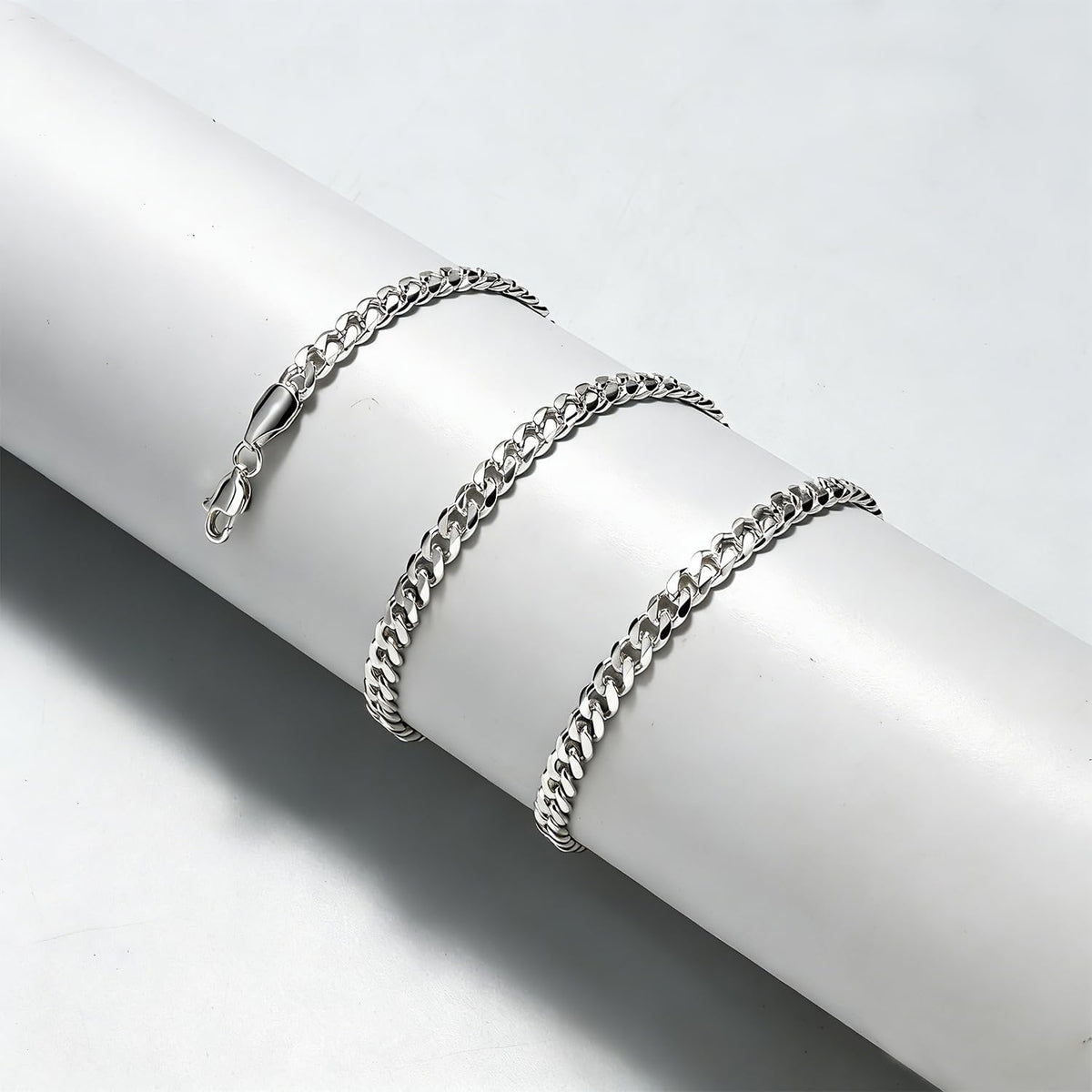 5Mm Cuban Link Chain for Men,Silver Chain for Men Women Jewelry 16-24 Inch